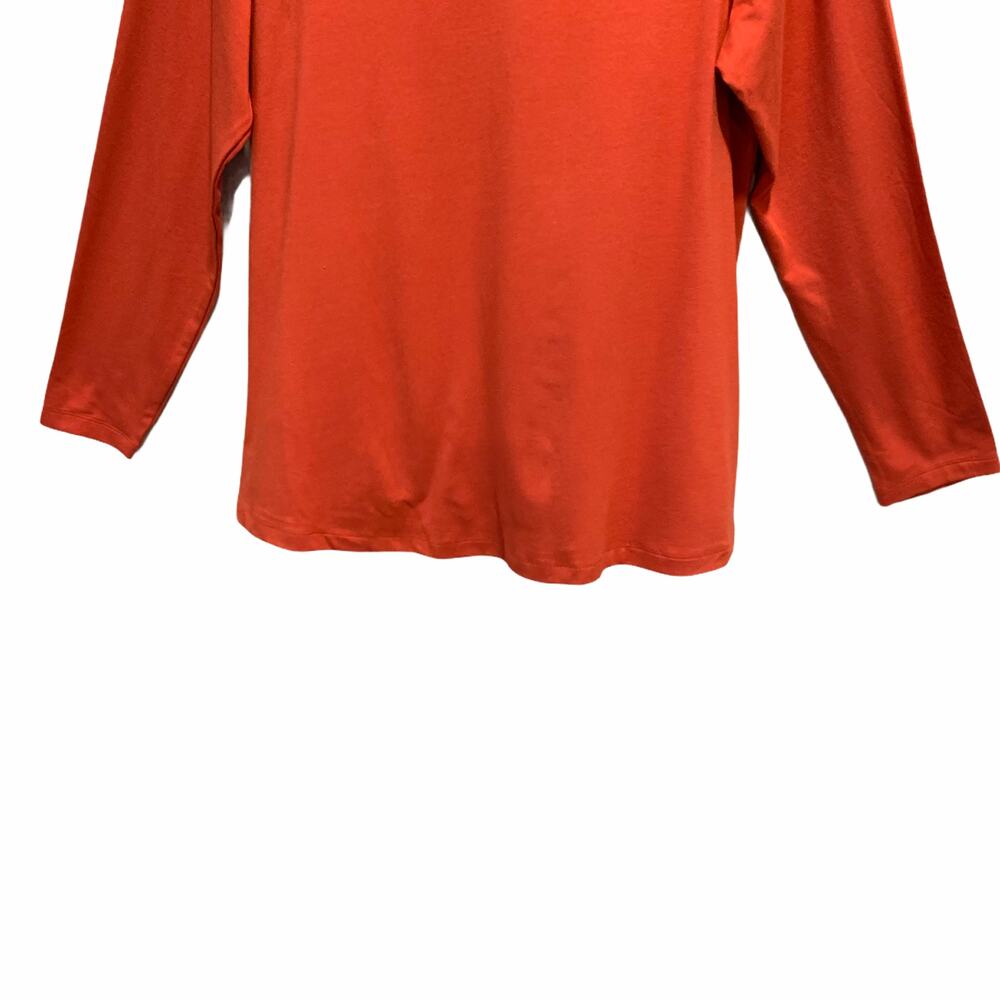 d&co Essentials Oversize‎ Orange Scoop Neck Long Sleeve Tunic Small - Picture 3 of 9